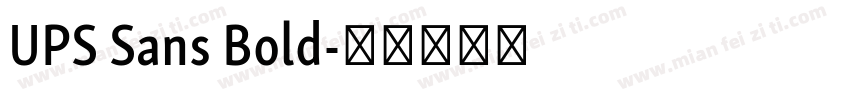 UPS Sans Bold字体转换
